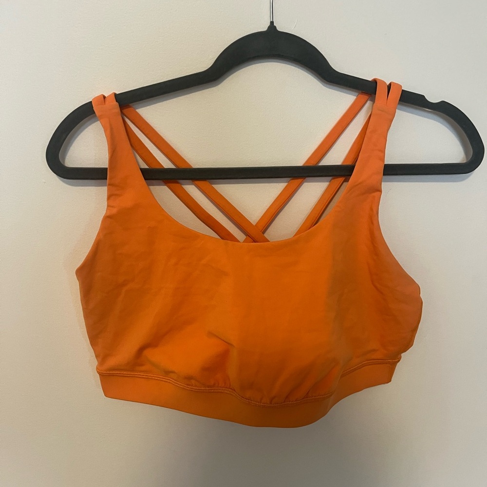 Orange Strappy Women's Lululemon Sports bra